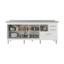 Ver imagem 3 de Gabinete de Cozinha Grande Balcão Branco 4 Portas 100% MDF:Branco