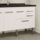 Ver imagem 5 de Gabinete de Cozinha Grande Balcão Branco 4 Portas 100% MDF:Branco