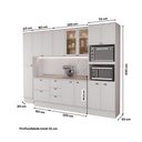 Ver imagem 5 de Cozinha Completa com Balcão Milla City Trio 13 Portas 5 Gavetas MDF Branco Móveis Carraro