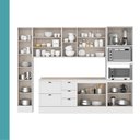 Ver imagem 2 de Cozinha Completa com Balcão Milla City Trio 13 Portas 5 Gavetas MDF Branco Móveis Carraro