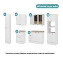 Ver imagem 3 de Cozinha Completa com Balcão Milla City Trio 13 Portas 5 Gavetas MDF Branco Móveis Carraro