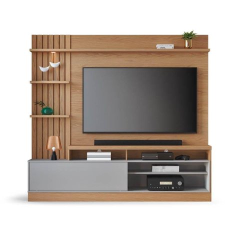 Estante Home Theater para Tv até 65" Freijó/cinza Fosco