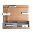 Ver imagem 7 de Estante Home Theater para Tv até 65" Freijó/cinza Fosco