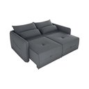 Ver imagem 3 de Sofá Cama 2 Lugares com Almofadas 205cm Celine Veludo Cinza Matrix