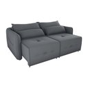 Ver imagem 2 de Sofá Cama 2 Lugares com Almofadas 205cm Celine Veludo Cinza Matrix