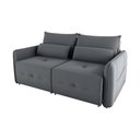 Ver imagem 1 de Sofá Cama 2 Lugares com Almofadas 205cm Celine Veludo Cinza Matrix
