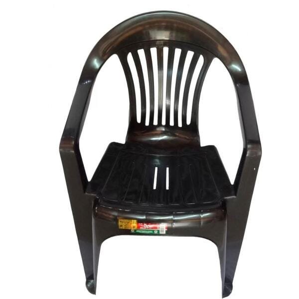 Cadeira Poltrona Preta Carga Máxima 182kg, Opção: Preto(A) - 4