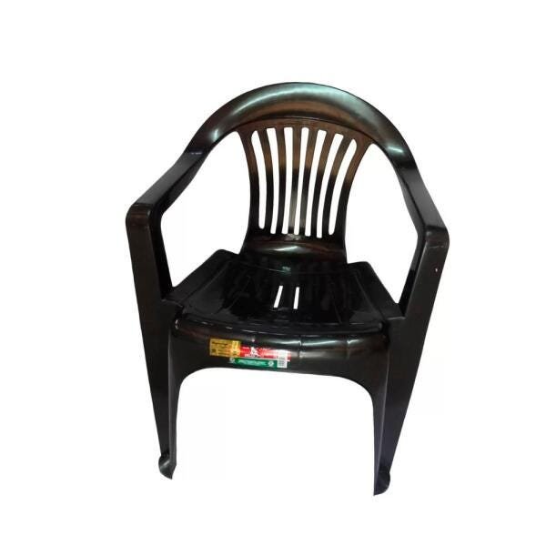 Cadeira Poltrona Preta Carga Máxima 182kg, Opção: Preto(A) - 2