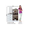 Armário Multiuso Casal B14 + 1 Cômoda B700 Branco - Henn - 2