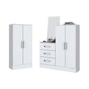 Ver imagem 1 de Armário Multiuso Casal B14 + 1 Cômoda B700 Branco - Henn