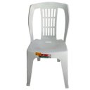 Ver imagem 1 de Cadeira Bistrô Plástica Branca Reforçada Capacidade 182kg