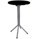 Ver imagem 1 de Mesa Bistrô Alto Cinza com Tampo Redondo Preto