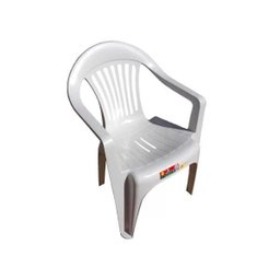 Kit 20 Cadeira Plástica Poltrona Branca Carga Máxima 182kg - 2