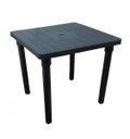 Ver imagem 1 de Kit 3 Mesa Plástica Quadrada Desmontável Preta 83cm