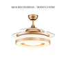 Ventilador Teto Retratil Led Controle Remoto Bluetooth T&a - 1372 - 3