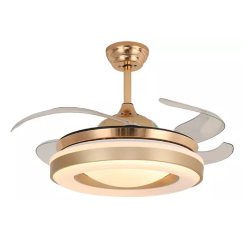 Ventilador Teto Retratil Led Controle Remoto Bluetooth T&a - 1372