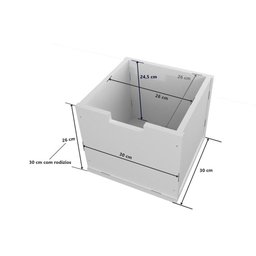 Organizador com Baús Porta Livros e Carrinhos Ajax 100% Mdf - 2