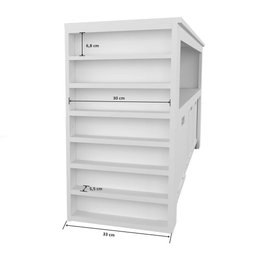 Organizador com Baús Porta Livros e Carrinhos Ajax 100% Mdf - 4