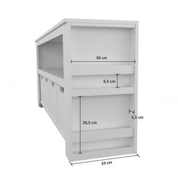 Organizador com Baús Porta Livros e Carrinhos Ajax 100% Mdf - 3