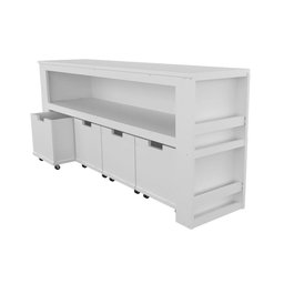 Organizador com Baús Porta Livros e Carrinhos Ajax 100% Mdf - 7
