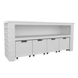 Organizador com Baús Porta Livros e Carrinhos Ajax 100% Mdf - 6