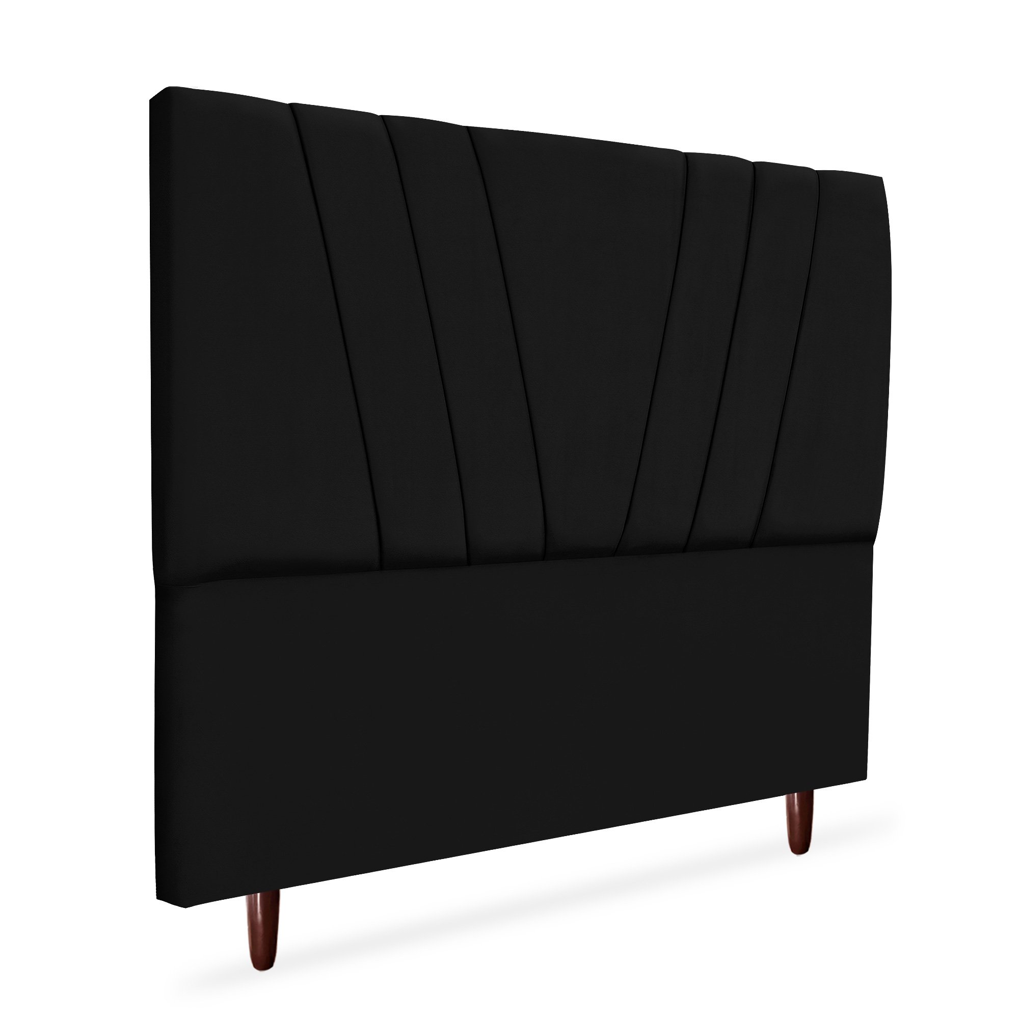 Cabeceira Estofada Queen Belgica 160cm Suede Preto - 2