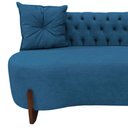Ver imagem 5 de Sofá 3 Lugares Orgânico Curvo Tókio 180cm Bouclé Azul