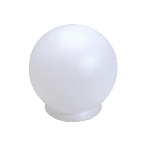 Kit 2 Luminária Plást. Branca Tipo Globo / Modelo Bolão