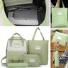 Kit Bolsa Mochila Escolar Magma Multiuso Jovem Verde 4 pçs - 4