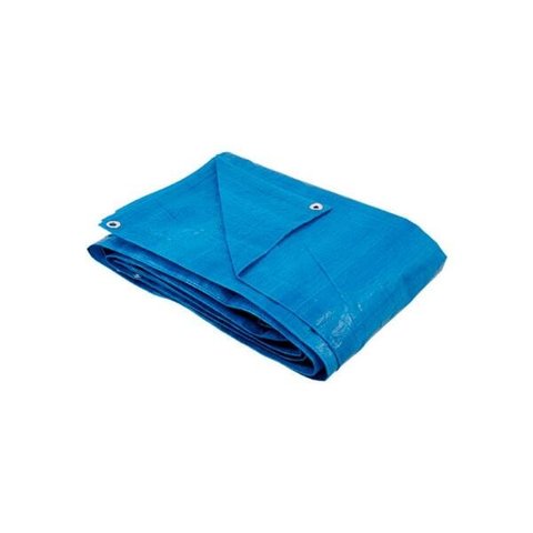 Lona Carreteiro Azul 100 Micras 6x4 70g/m2 com Ilhoses