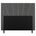 Ver imagem 3 de Cabeceira Cama Box Casal Dallas 140cm Veludo Cinza - Desk Design