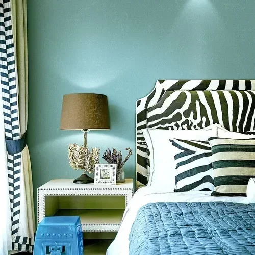 Papel de Parede Efeito Textura Azul Esverdeado com Leve Brilho - Coleção Vip 1024 - Vinílico Lavável - 1