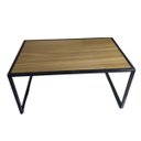 Ver imagem 1 de Mesa de Canto ou Centro Estrutura Ferro Metalon e Madeira:amêndola