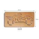 Ver imagem 3 de Quadro Decorativo Motocicleta Vintage com Led Madeira Nobre