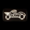 Ver imagem 2 de Quadro Decorativo Motocicleta Vintage com Led Madeira Nobre