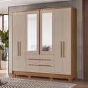 Ver imagem 6 de Guarda Roupa Casal San Francisco com Espelho 6 Portas Carvalho Fendi Moval