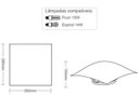 Ver imagem 2 de Luminária Plafon Solari para 2 Lampâdas Quadrado
