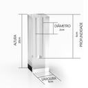 Ver imagem 3 de Vaso de acrílico transparente retangular