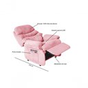 Ver imagem 4 de Poltrona do Papai Reclinável Barão Veludo Rosa 200