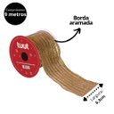 Ver imagem 6 de Fita Aramada Decorativa Champanhe Gold Listrada 6,3cm x 9,14m para Laços e Natal