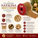 Ver imagem 4 de Fita Aramada Decorativa Champanhe Gold Listrada 6,3cm x 9,14m para Laços e Natal