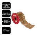 Ver imagem 5 de Fita Aramada Decorativa Champanhe Gold Listrada 6,3cm x 9,14m para Laços e Natal
