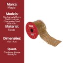 Ver mais imagens de Fita Aramada Decorativa Champanhe Gold Listrada 6,3cm x 9,14m para Laços e Natal