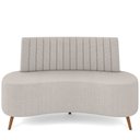 Ver imagem 3 de Sofá Chaise Living 2 Lugares 135cm para Sala Cayman K01 Linho Cru - Lyam Decor