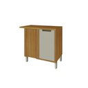 Ver imagem 1 de Balcão de Cozinha Imperatriz Canto Reto 1 Porta C/ Tampo 93cm Freijo/off White - Nesher
