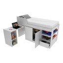 Ver imagem 1 de Cama Solteiro com Escrivaninha para Colchão 88 x 188cm Multimóveis VCR35067 Branco