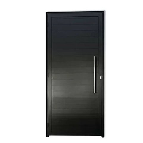 Porta de Alumínio Pivotante Com Puxador Lado Direito 210x100cm Preto Allo Esquadrias