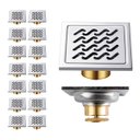 Ver imagem 1 de Ralo Anti Inseto Inox 10x10 Banheiro Kit 14 Uni Anti Odor Jardim Quintal Lavabo Box Seguro Higienico