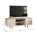 Ver imagem 4 de Rack para TV Rack para Tvs até 55 Tibet 136cm MDP Calacata Off-White Off White Casah