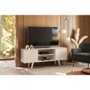 Ver imagem 2 de Rack para TV Rack para Tvs até 55 Tibet 136cm MDP Calacata Off-White Off White Casah